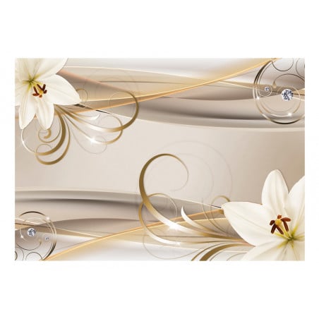 Fototapet Lilies And The Gold Spirals-01