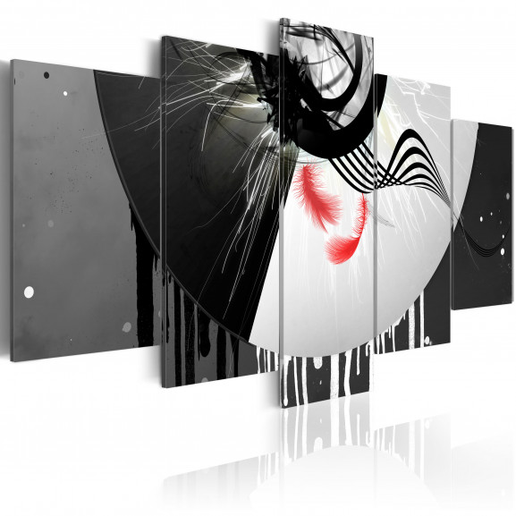 Tablou Metal With Red Accents