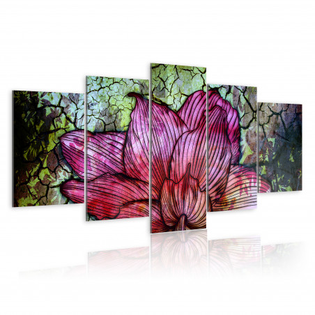 Tablou Flowery Stained Glass-01