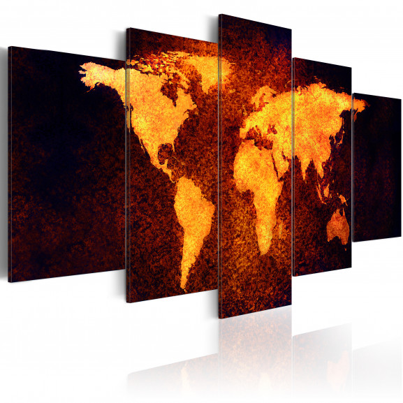 Tablou Map Of The World Hot Lava