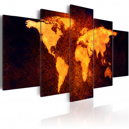 Tablou Map Of The World Hot Lava-01