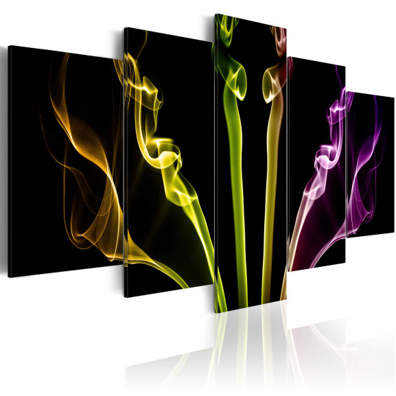 Tablou Multicolored Streaks 5 Pieces