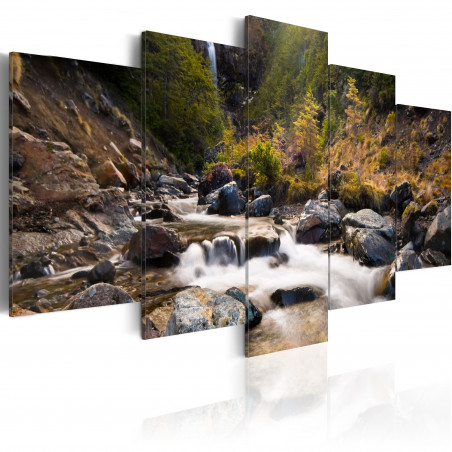 Tablou A Waterfall In The Middle Of Wild Nature-01