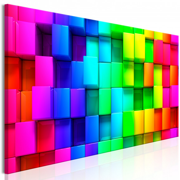 Tablou Colourful Cubes (1 Part) Narrow