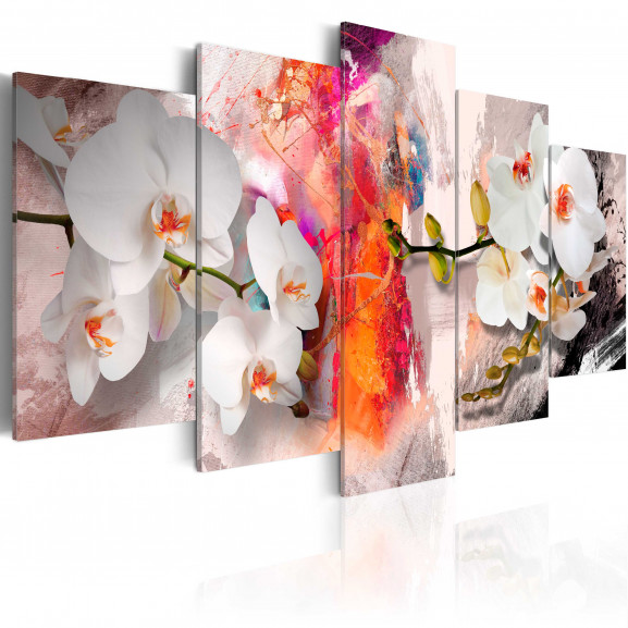 Tablou Colorful Background And Orchids