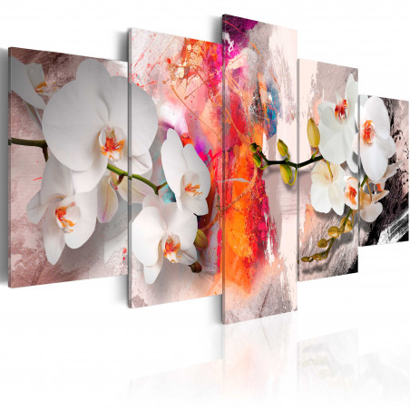Tablou Colorful Background And Orchids-01