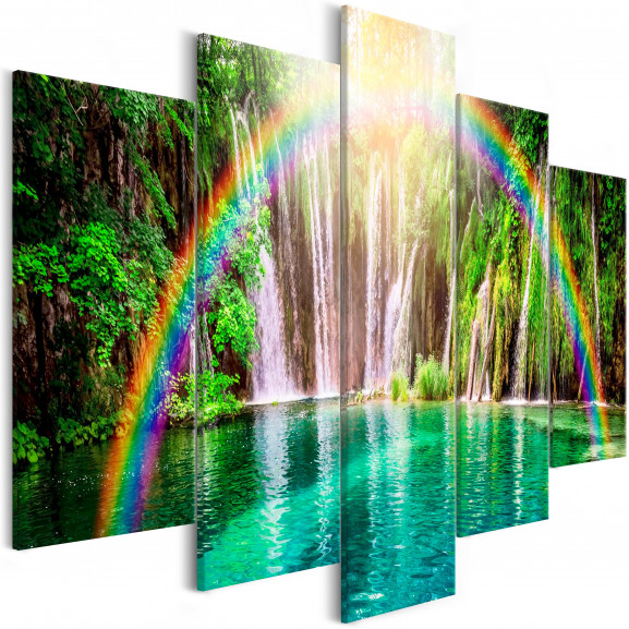 Tablou Rainbow Time (5 Parts) Wide