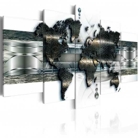 Tablou Metal World Map