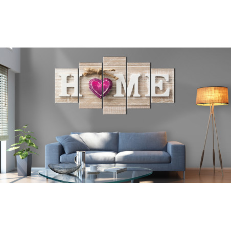 Tablou Home: Pink Heart-01