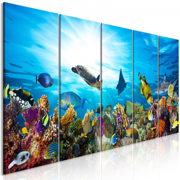 Tablou Coral Reef (5 Parts) Narrow