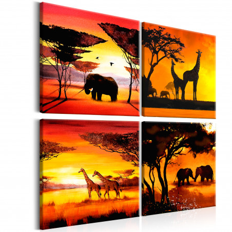 Tablou African Animals (4 Parts)-01