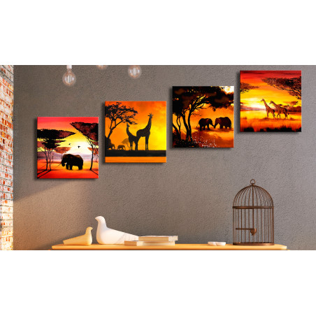 Tablou African Animals (4 Parts)-01