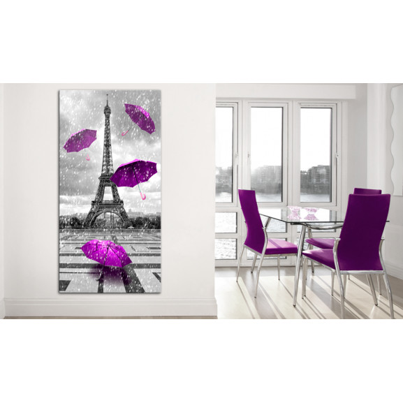 Poza Tablou Paris: Purple Umbrellas