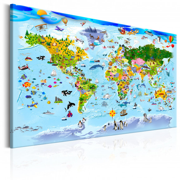 Tablou Children'S Map: Colourful Travels