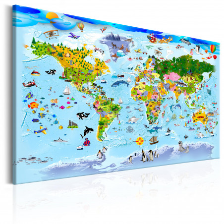 Tablou Children'S Map: Colourful Travels-01