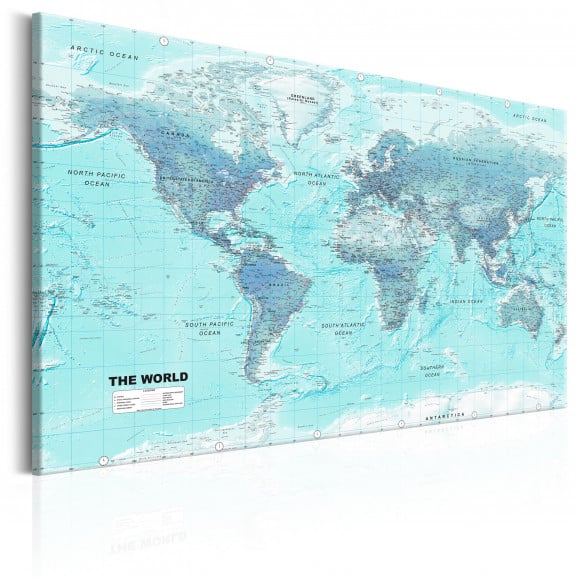 Tablou World Map: Sky Blue World