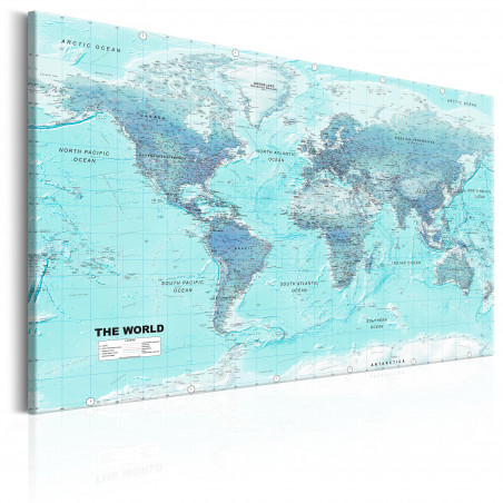 Tablou World Map: Sky Blue World-01