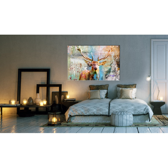 Tablou deer on wood