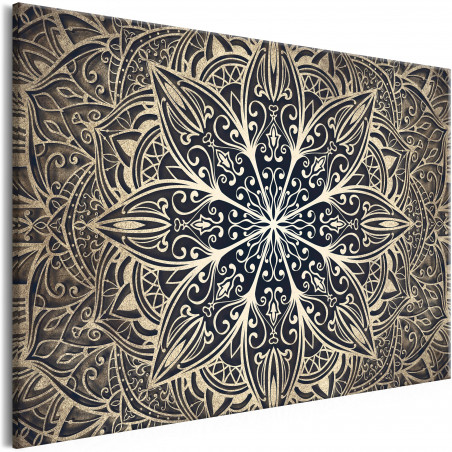 Tablou Oriental Flowers (1 Part) Narrow Brown-01