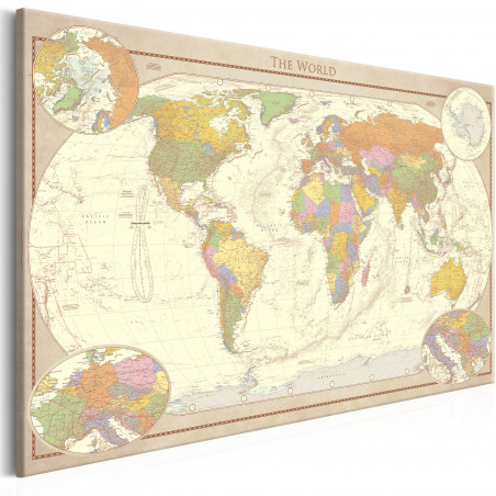 Tablou Cream World Map-01
