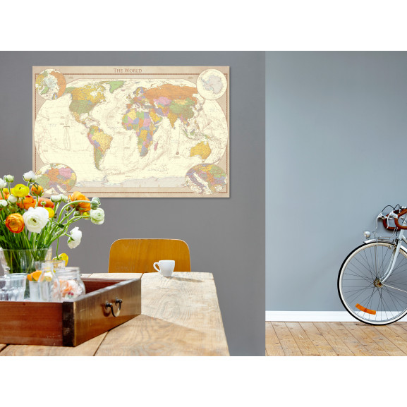Tablou cream world map