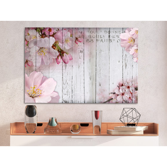 Tablou flowers on boards (1 part) wide