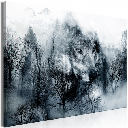 Tablou Mountain Predator (1 Part) Wide Black And White-01