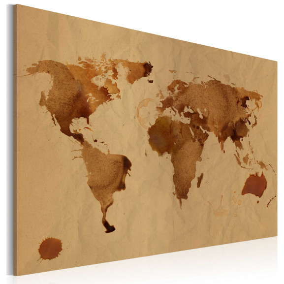 Tablou The World Painted With Coffee