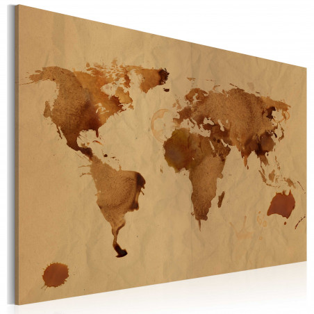 Tablou The World Painted With Coffee-01