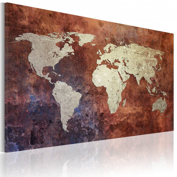 Tablou Rusty Map Of The World