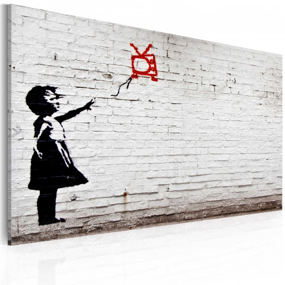 Tablou Girl With Tv (Banksy)