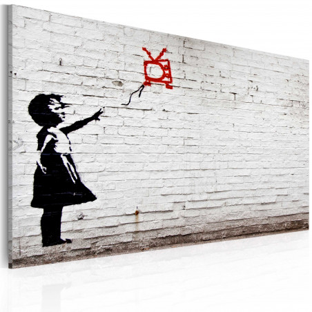 Tablou Girl With Tv (Banksy)-01