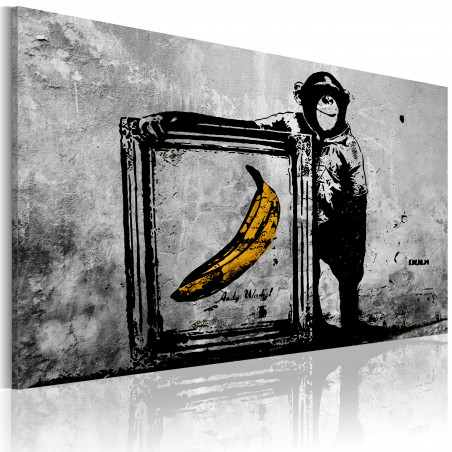 Tablou Inspired By Banksy Black And White-01