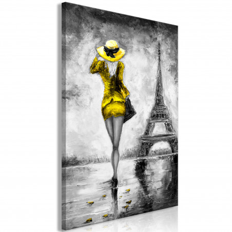 Tablou Parisian Woman (1 Part) Vertical Yellow-01