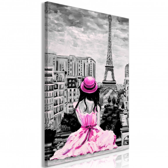 Tablou Paris Colour (1 Part) Vertical Pink