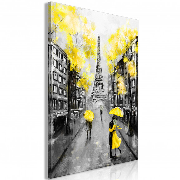 Tablou Paris Rendez-Vous (1 Part) Vertical Yellow