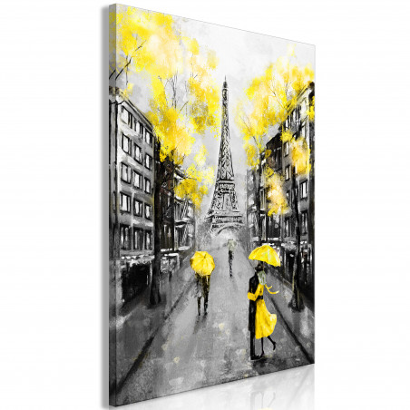 Tablou Paris Rendez-Vous (1 Part) Vertical Yellow-01