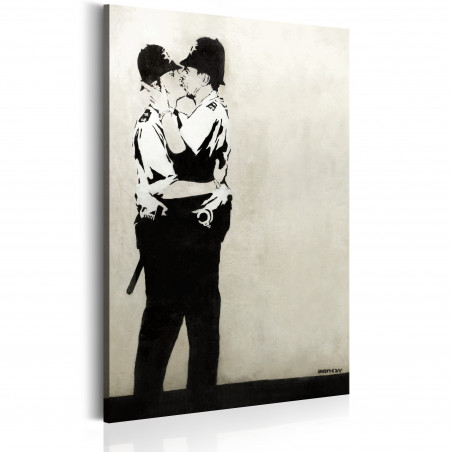 Tablou Kissing Coppers By Banksy-01