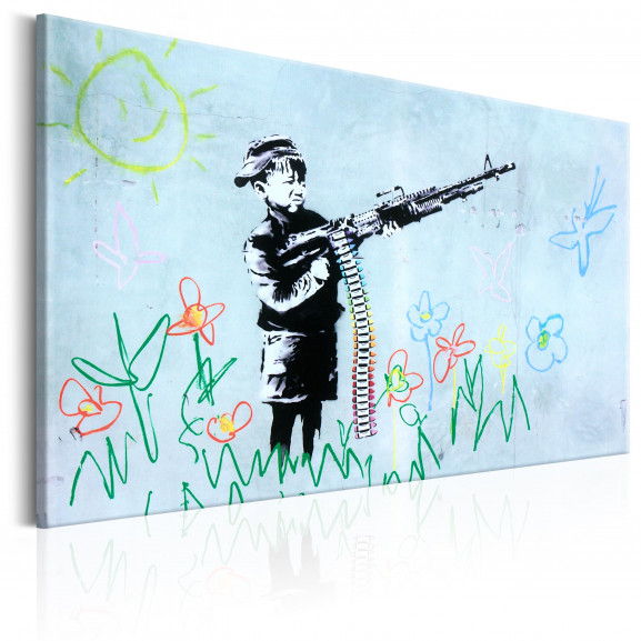 Tablou Boy With Gun By Banksy