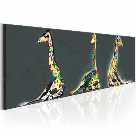 Tablou Colourful Giraffes-01