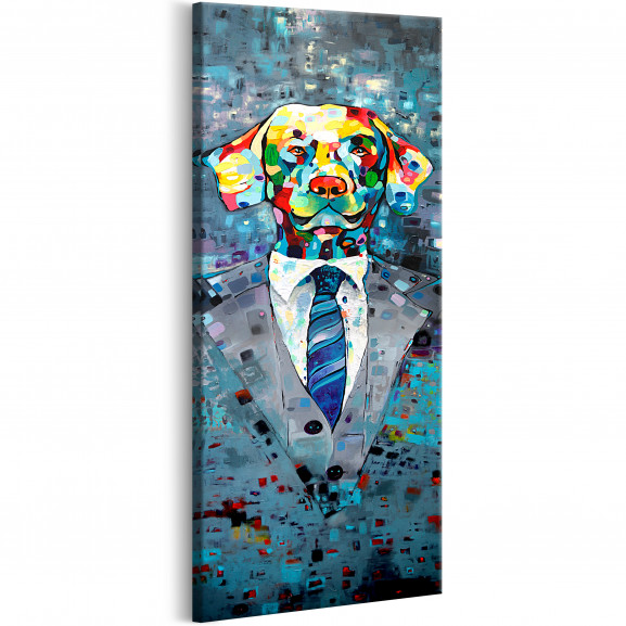 Tablou Dog In A Suit 45 cm x 135 cm