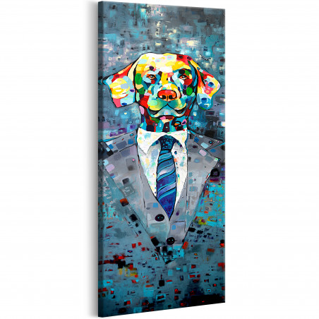 Tablou Dog In A Suit 45 cm x 135 cm-01