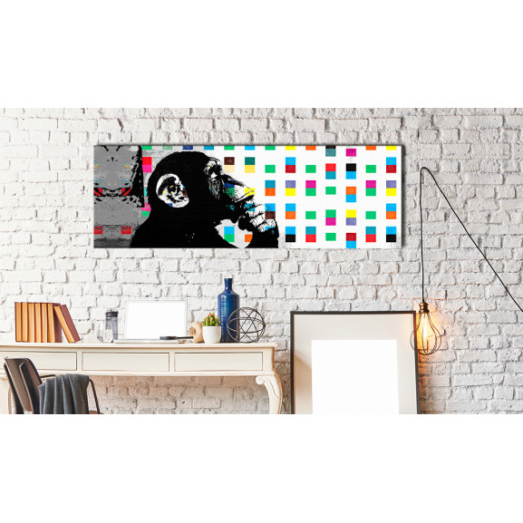 Tablou banksy: the thinker monkey