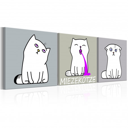 Tablou Miezekotze: Cat Trio-01