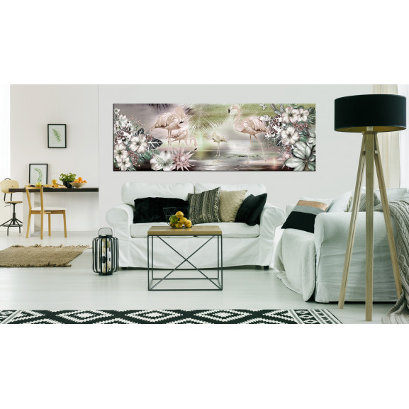 Tablou flamingoes and flowers