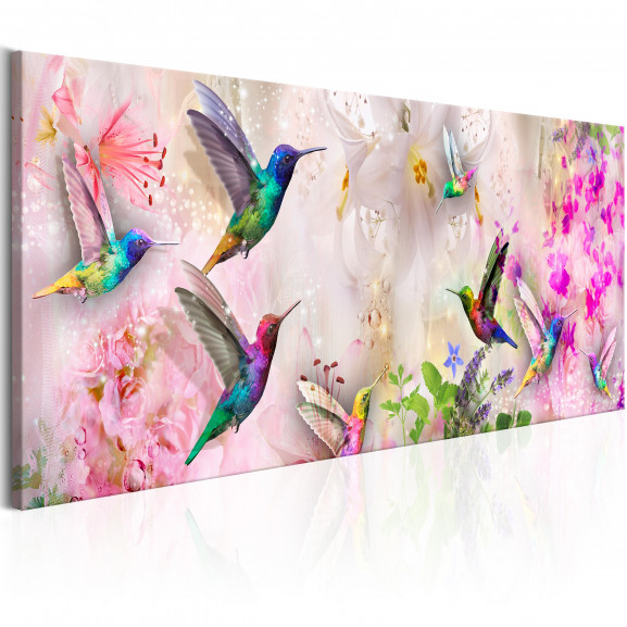 Tablou Colourful Hummingbirds (1 Part) Narrow