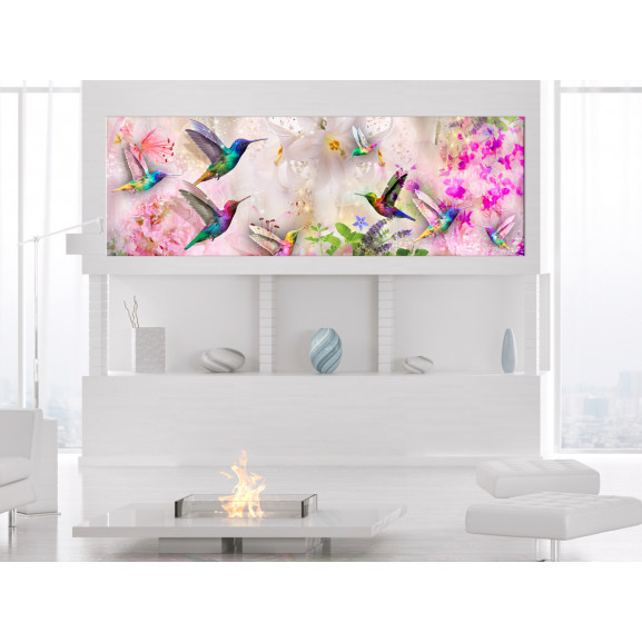 Tablou colourful hummingbirds (1 part) narrow