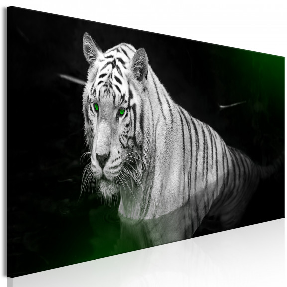 Tablou Shining Tiger (1 Part) Green Narrow