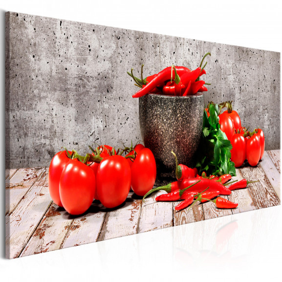 Tablou Red Vegetables (1 Part) Concrete Narrow