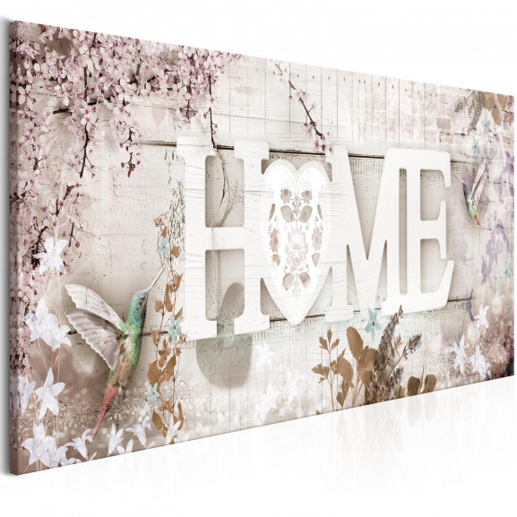 Tablou Home And Hummingbirds (1 Part) Beige Narrow